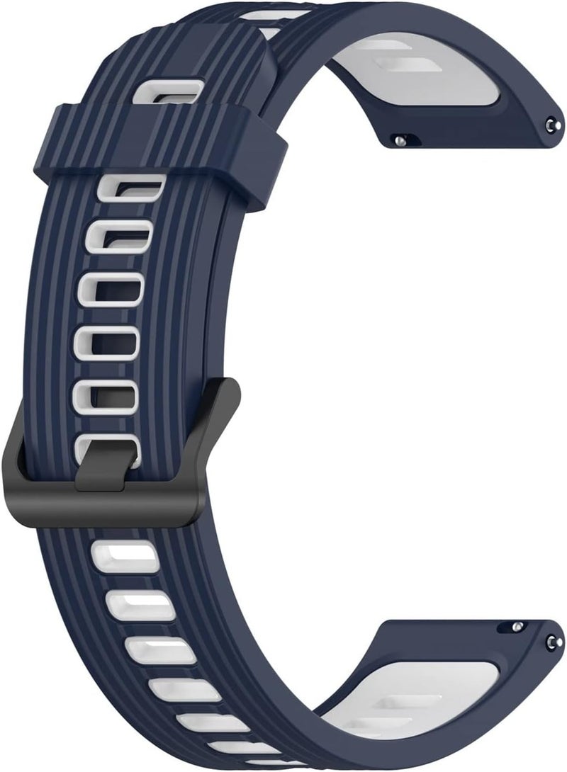 woobles Band for Samsung Galaxy Watch4/Active2,Silicone Watch Replacement Band Strap Soft Sports Wristband Strap Compatible with Galaxy Watch4/Active2,5.5-8.7in,20mm (Navy) - Image 2